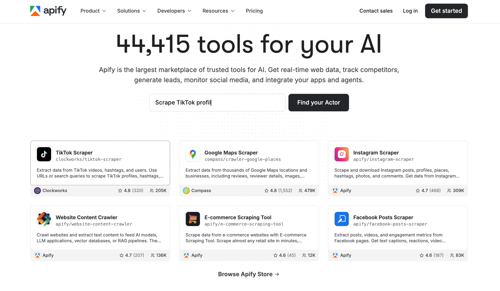 Apify platform