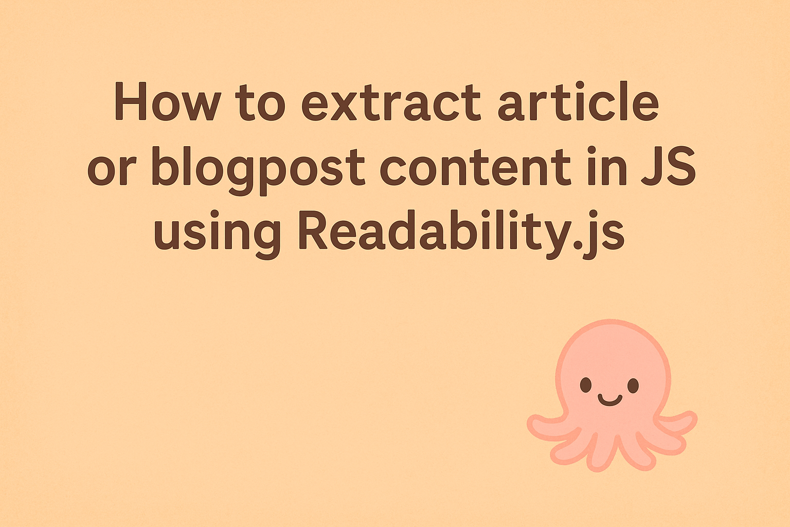 Extracting article or blogpost content with Mozilla Readability
