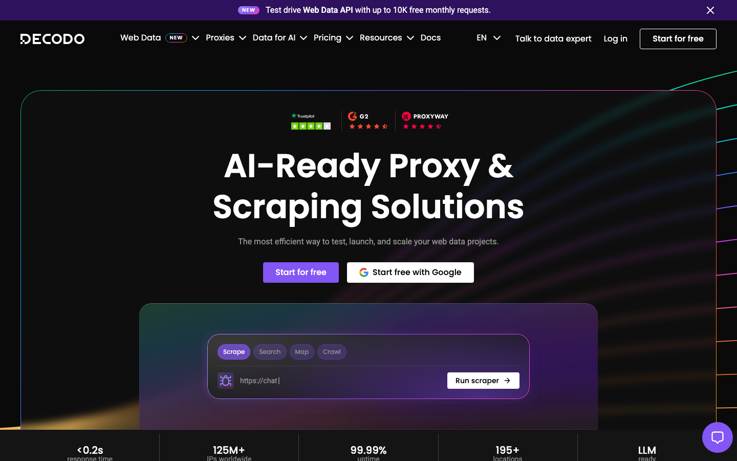 Decodo homepage